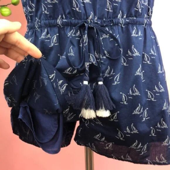 Vineyard Vines Coastal Sailboat Deep Bay Summer Romper XXS - Picture 7 of 8